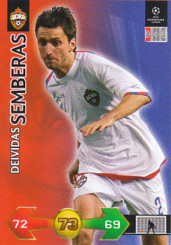 Deividas Semberas CSKA Moscow 2009/10 Panini Super Strikes CL #66